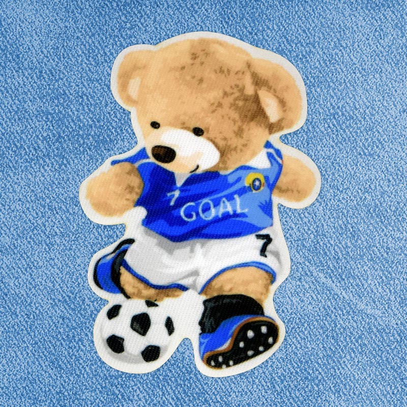Soccer Teddy Iron-On Patch