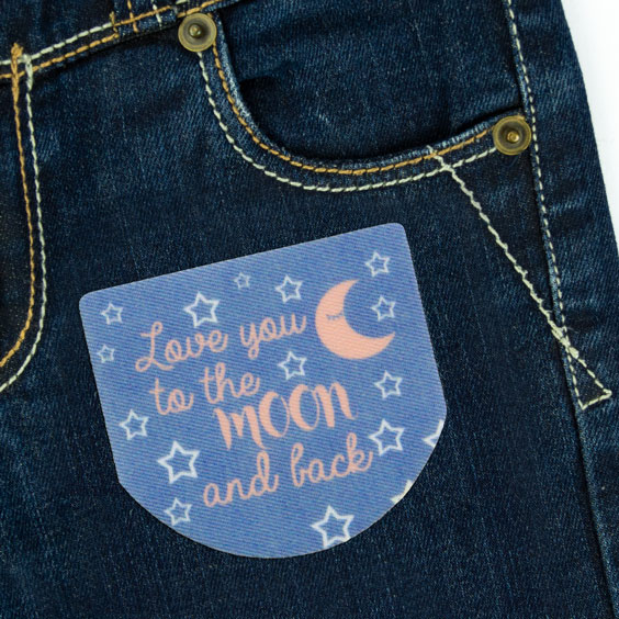 Parche infantil Love You To the Moon para ropa