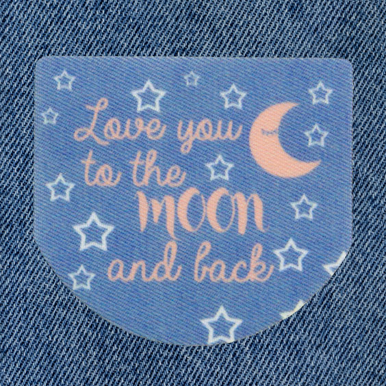 Love You To the Moon Clothing Patch for Children