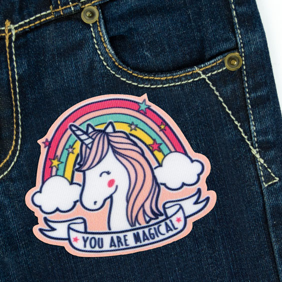 Parche infantil de unicornio para ropa