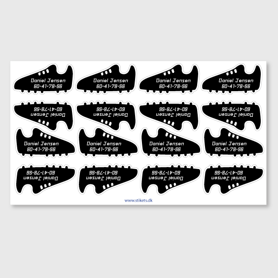 Sportive shoe labels