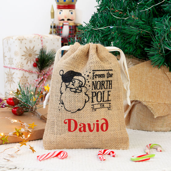 Saco Papá Noel personalizado pequeño Stikets