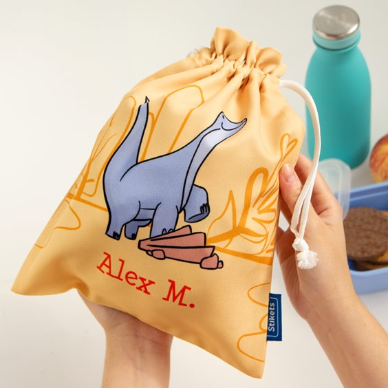 Bolsas para o lanche personalizada Diplodocus