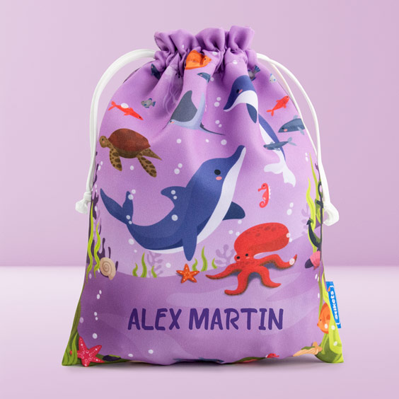 Dolphin Personalised Snack Bag