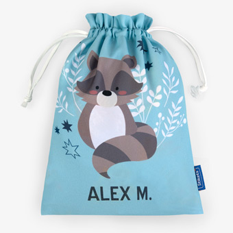 Raccoon Personalised Snack Bag