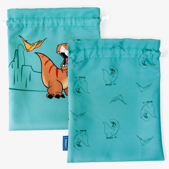 Bolsa merienda personalizada dino t-rex