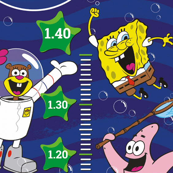 SpongeBob Kanciastoporty miarka wzrostu