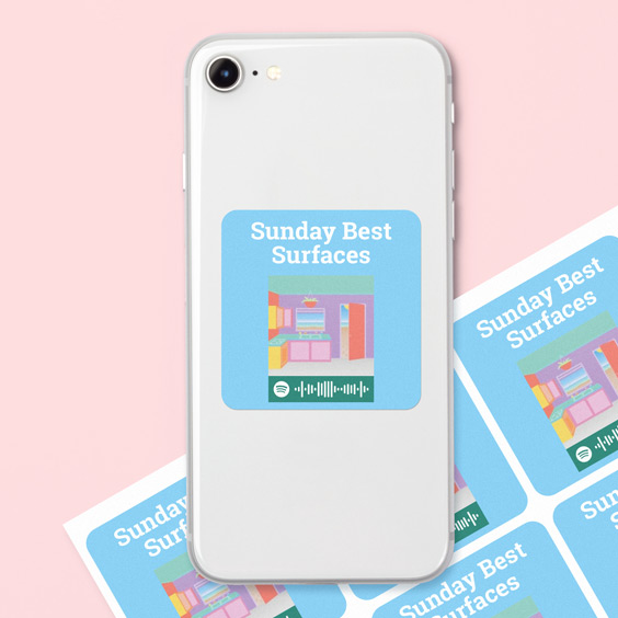 Stickers for Spotify song mobile case
