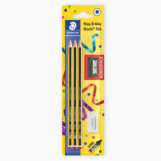 Noris® 120 Graphite Pencil Set with sharpener and eraser