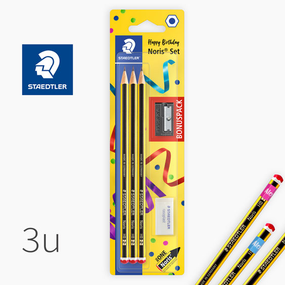 Noris® 120 Graphite Pencil Set with sharpener and eraser