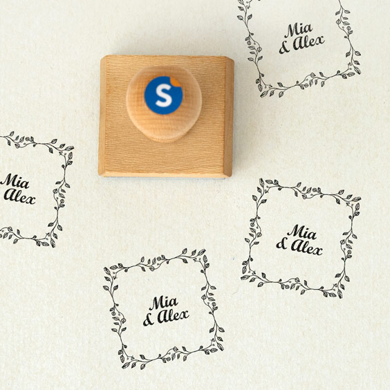 Custom square stamps for weddings