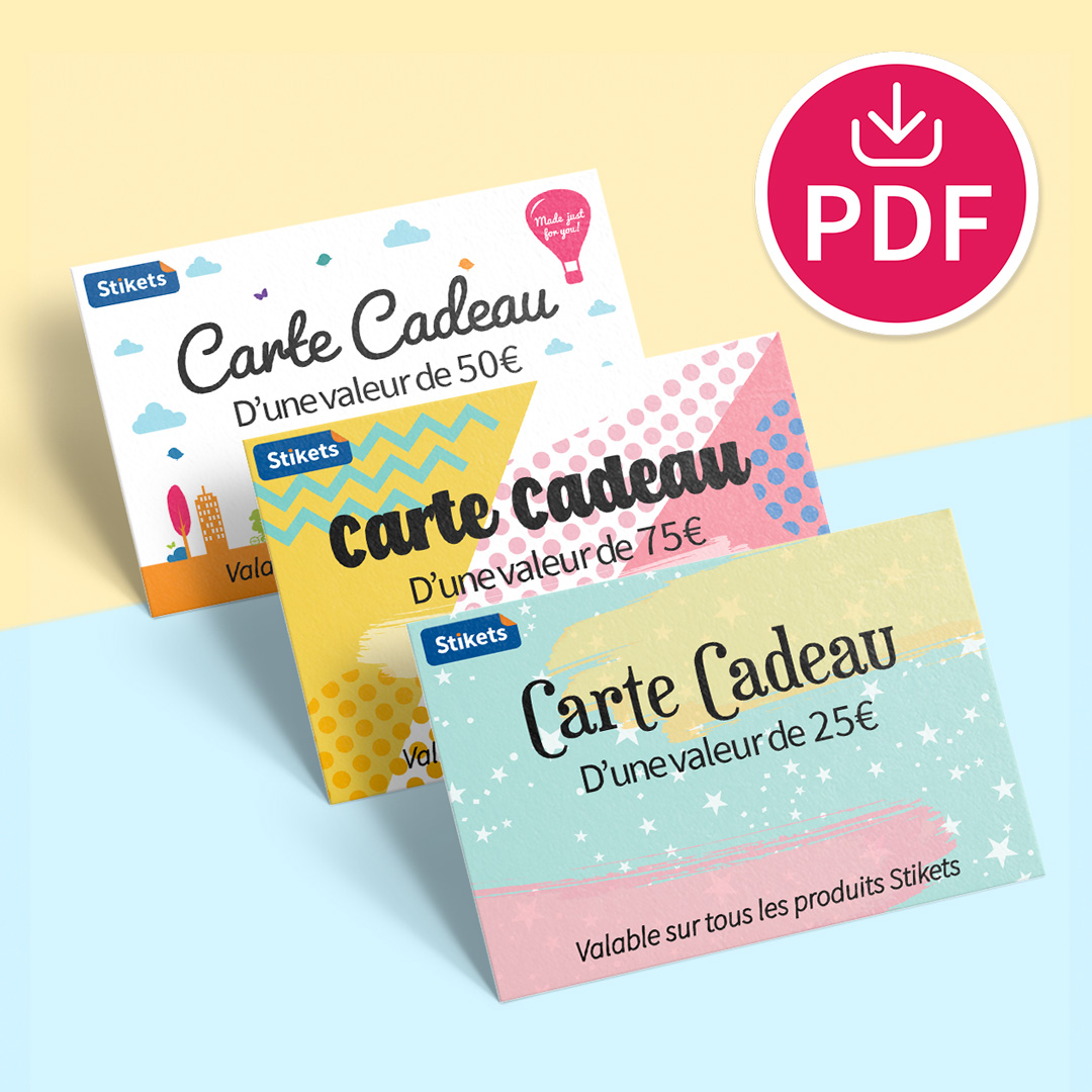 Carte cadeau Stikets Carte cadeau Stikets