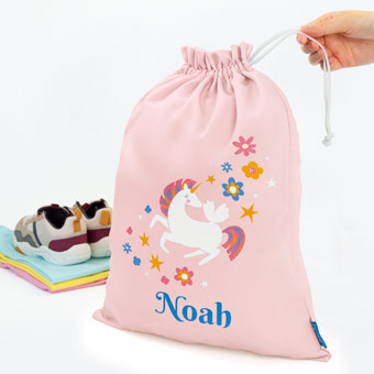 Personalised change bag with themed design