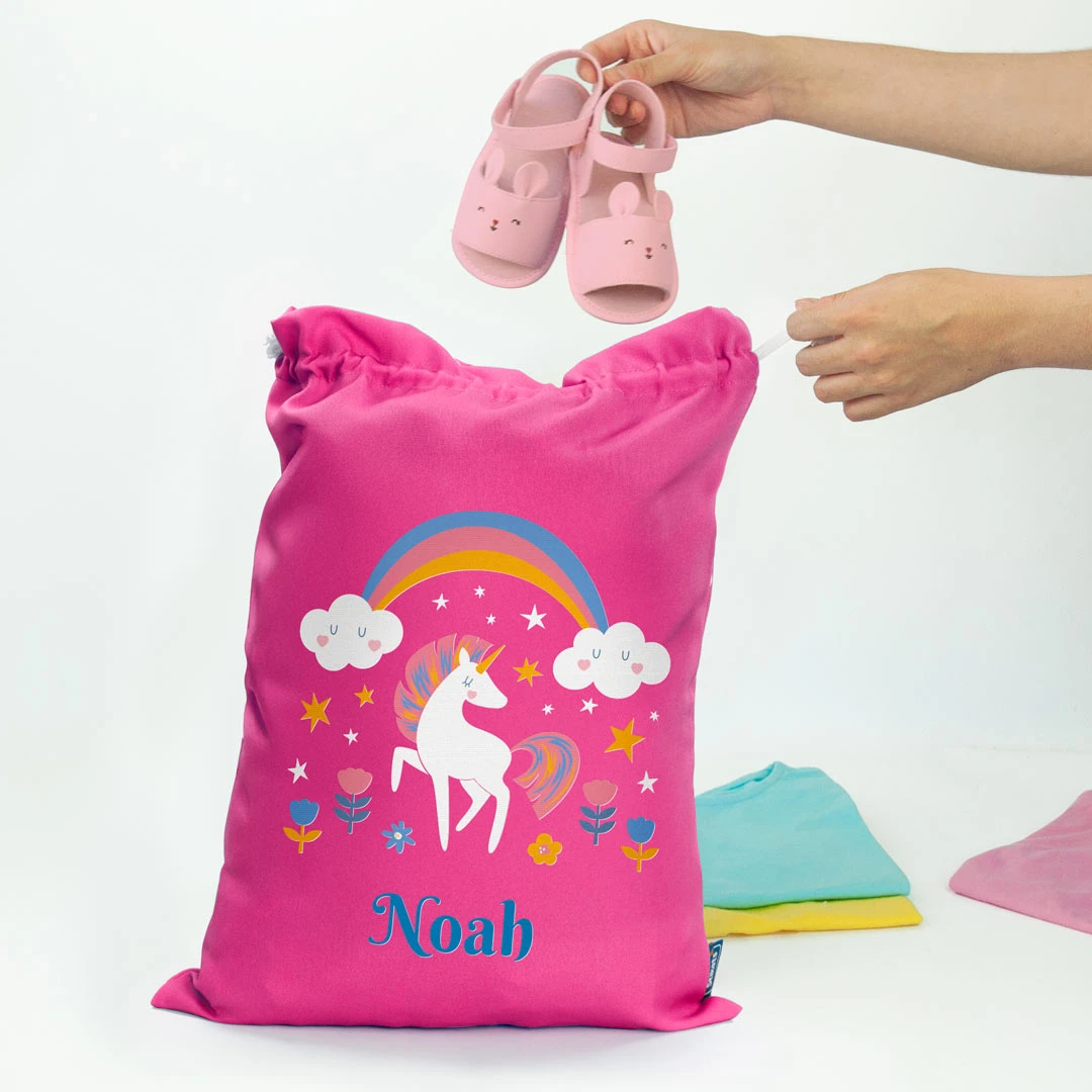 Personalised change bag with themed design