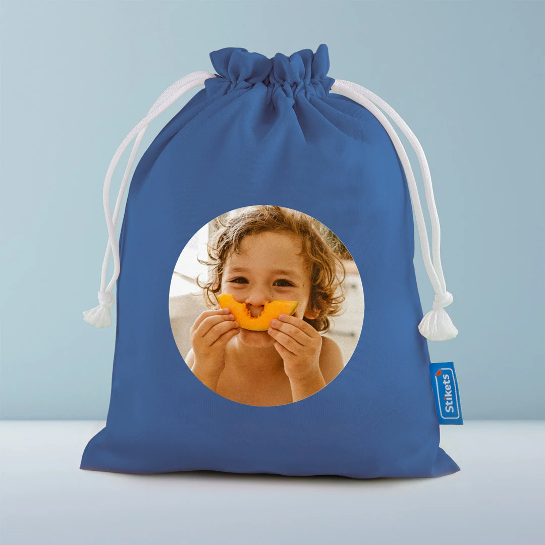 Sacchetto per la merenda personalizzato con foto e testo