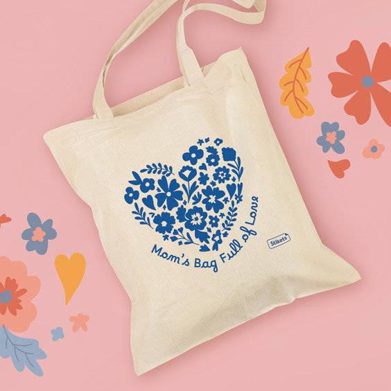 Mom's bag full of love Tote Bag