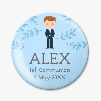 Personalized Round Fridge Magnets for Communions
