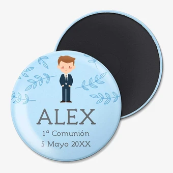 Imanes personalizados de nevera redondos para comuniones