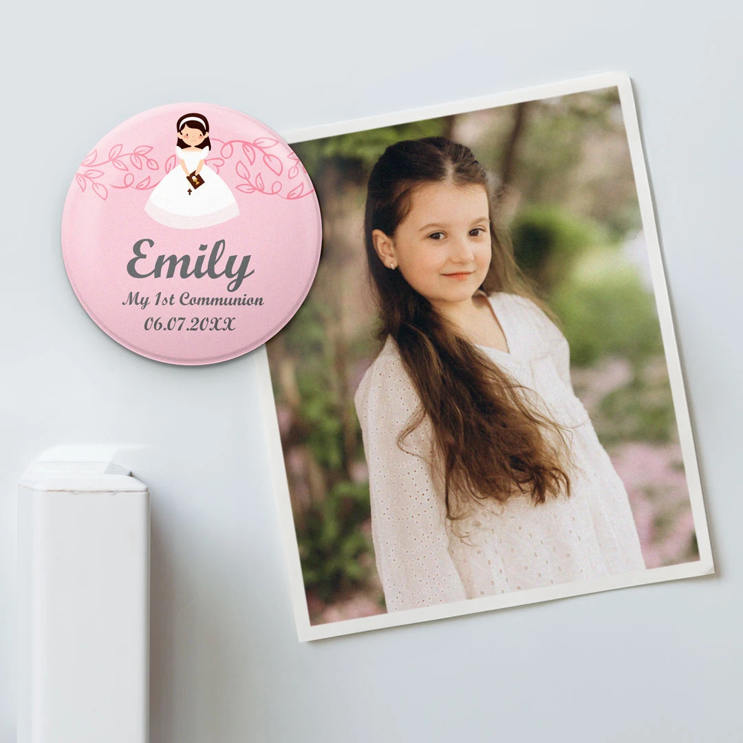 Personalized Round Fridge Magnets for Communions