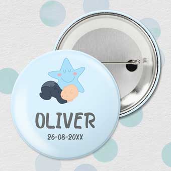 Chapas para bautizos de 5,6 cm