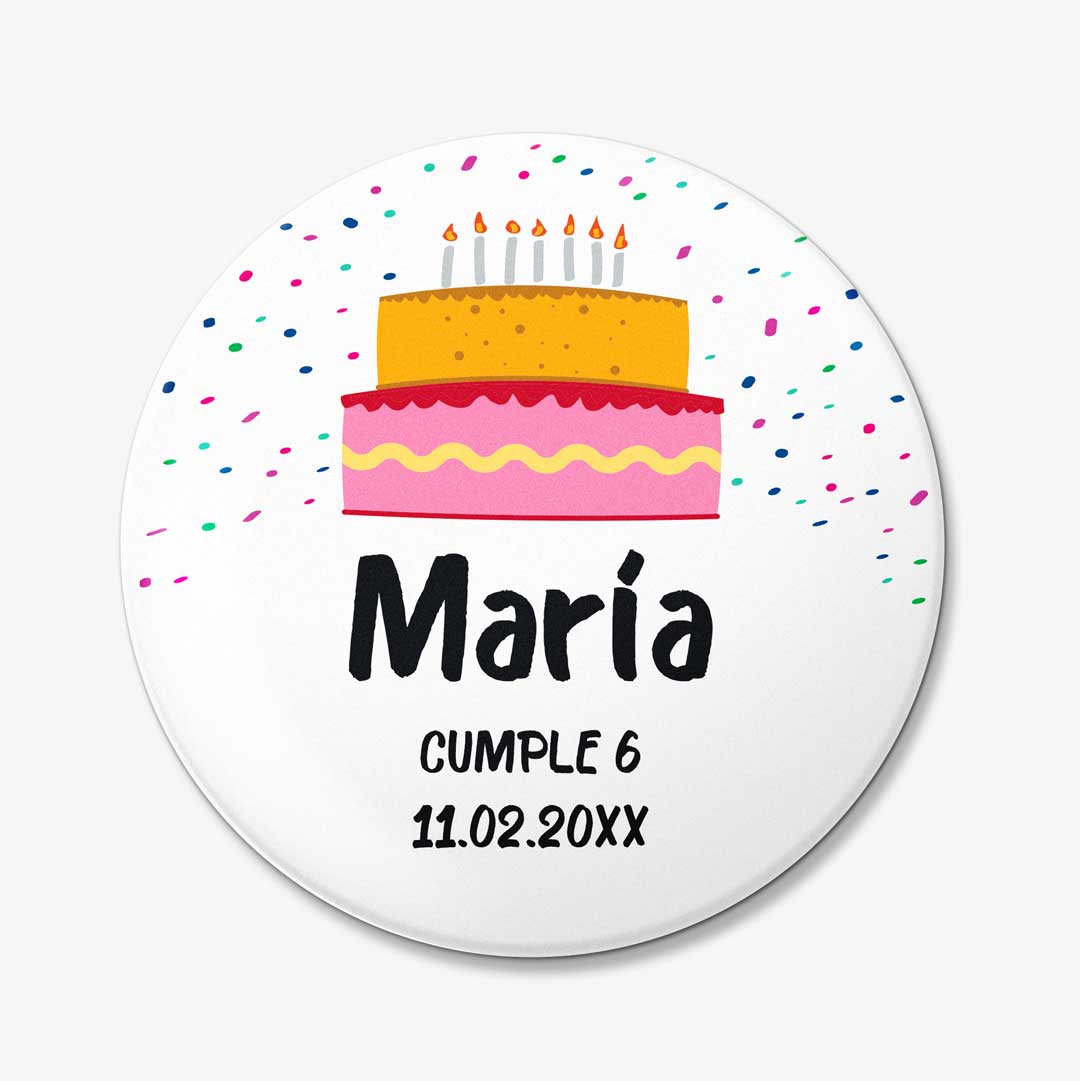 Chapas para cumpleaños