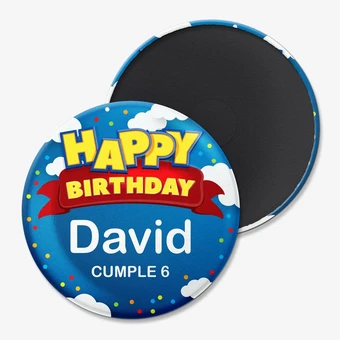 Imanes personalizados de nevera redondos para cumpleaños