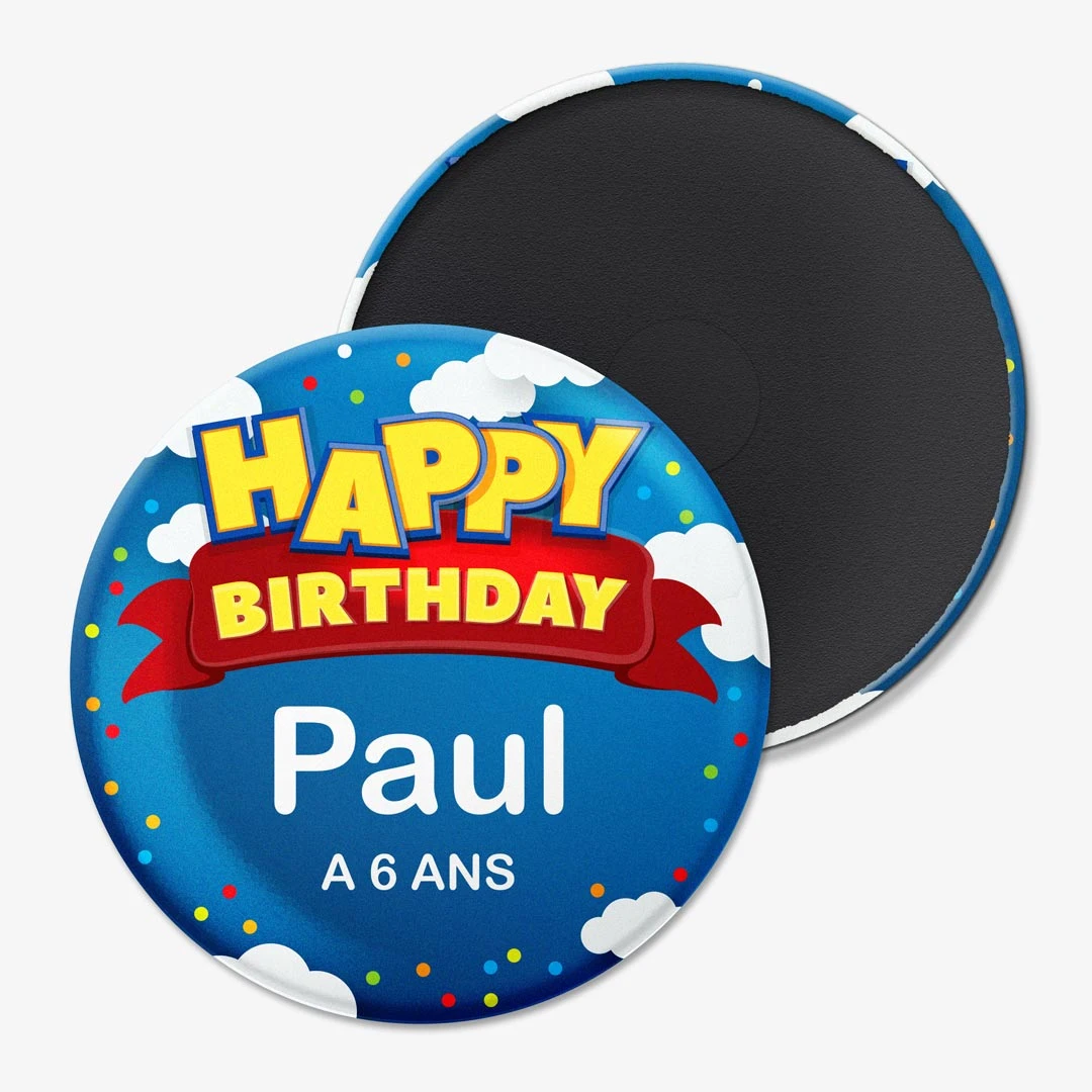 Personalized Round Fridge Magnets for Birthday