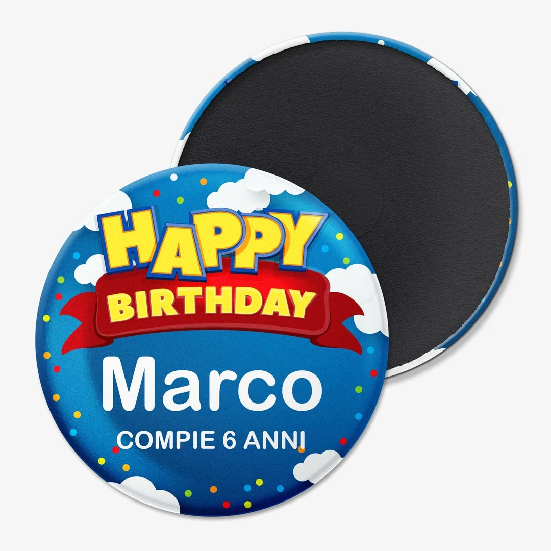 Personalized Round Fridge Magnets for Birthday