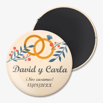 Imanes personalizados de nevera redondos para parejas