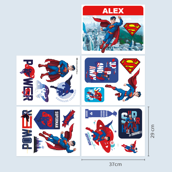 Personalisierter Vinylaufkleber von Superman