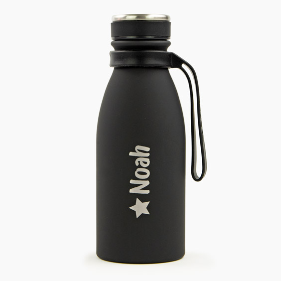 Black Customizable Engraved Thermal Bottle Tandem 350ml 