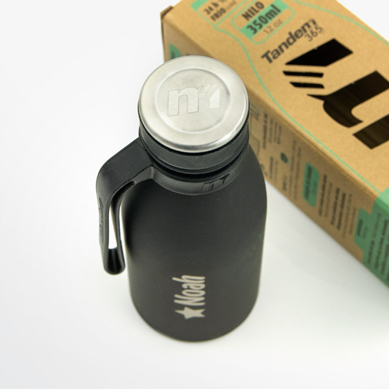 Black Customizable Engraved Thermal Bottle Tandem 350ml 