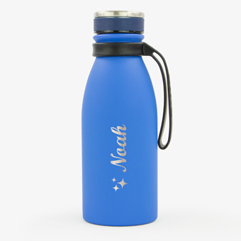 Personalised Blue 350ml Thermal Bottle by Tandem