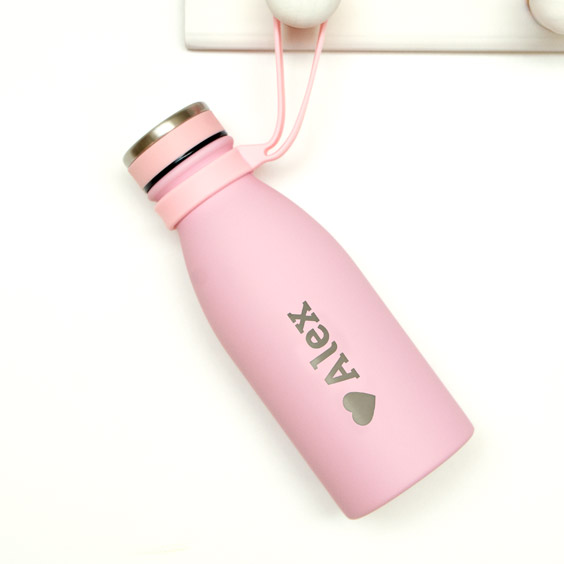 Personalisierte Thermosflasche Tandem graviert 350 ml Rosa