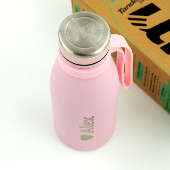 Pink Customisable Engraved Thermal Bottle Tandem 350ml 