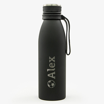 Black Personalised Thermal 500ml Bottle by Tandem