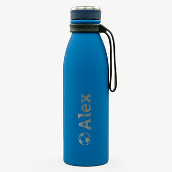 Cobalt Blue Personalised Thermal 500ml Bottle by Tandem