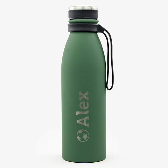 Goude thermique Tandem personnalisée gravée de 500ml Vert Forêt