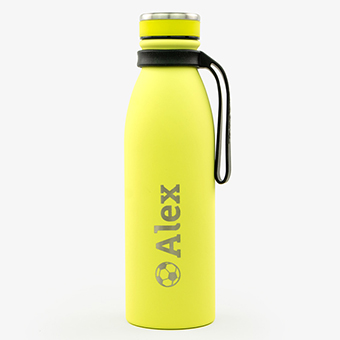 Lemon Yellow Personalised Thermal 500ml Bottle by Tandem