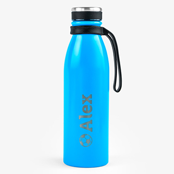 Garrafa térmica Tandem personalizada de 500 ml Azul Ciano