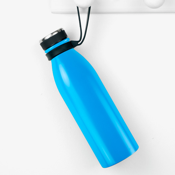 Cyan Blue Personalised Thermal 500ml Bottle by Tandem