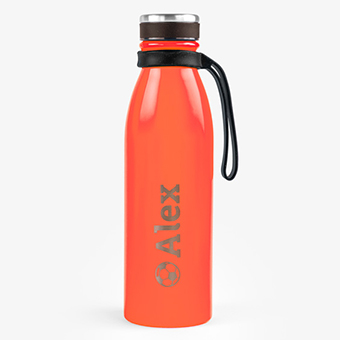 Bouteille isotherme personnalisée Tandem 500ml Corail Fluo