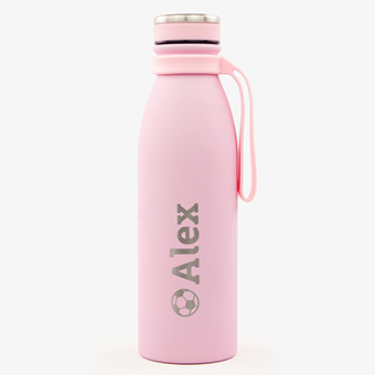 Pale Pink Personalised Thermal 500ml Bottle by Tandem 500ml