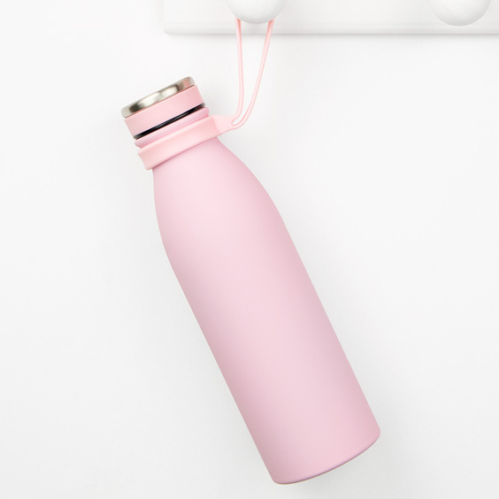 Personalisierte Thermosflasche Tandem graviert 500ml Rosa Nude