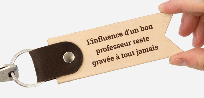 Porte-clés en cuir personnalisé