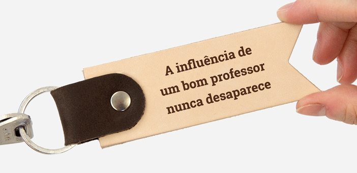 Porta-chaves personalizado de couro