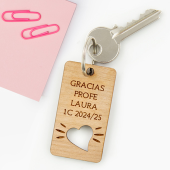 Llavero personalizado de madera