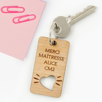 Porte-clés en bois personnalisé