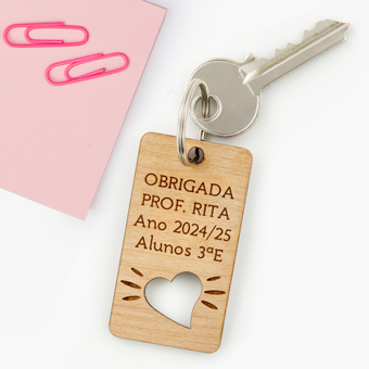Porta-chaves personalizado de madeira