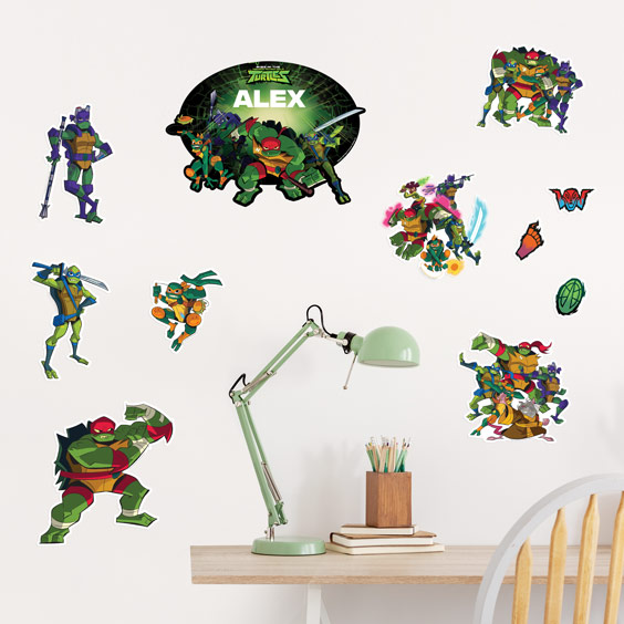 Personalisiertes Wandtattoo von den Ninja Turtles